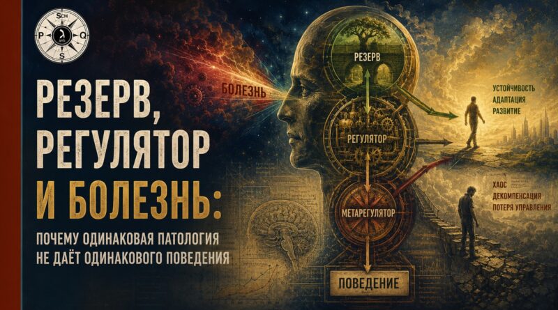 Резерв, регулятор и болезнь: почему одинаковая патология не даёт одинакового поведения